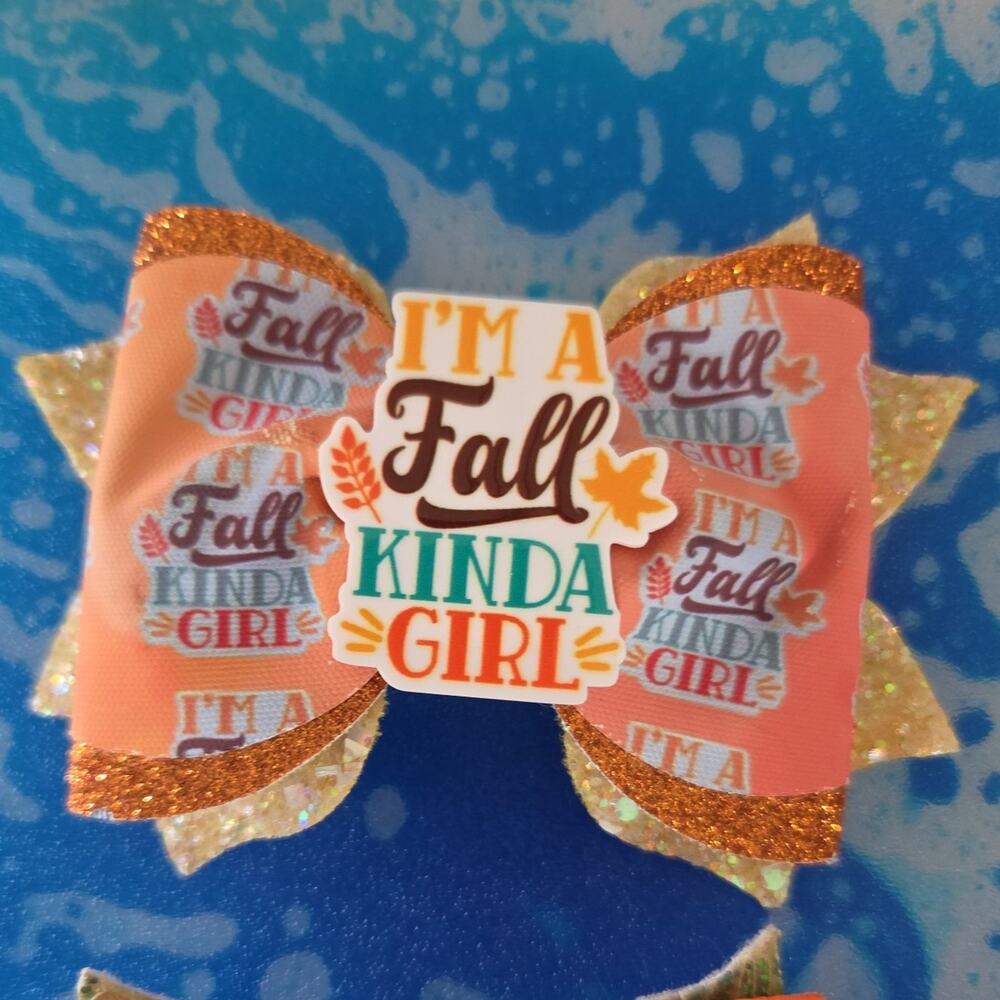 Custom Fall & HANDMADE Hair Bows - Picture 2 of 4